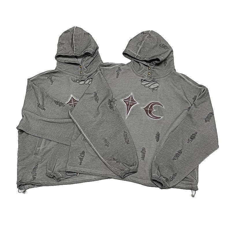 Thug Club American Retro Distressed Hoodie