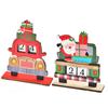 Wooden Christmas Advent Calendar Santa Claus Car Wooden Ornament Santa Calendar Ornaments  Desktop