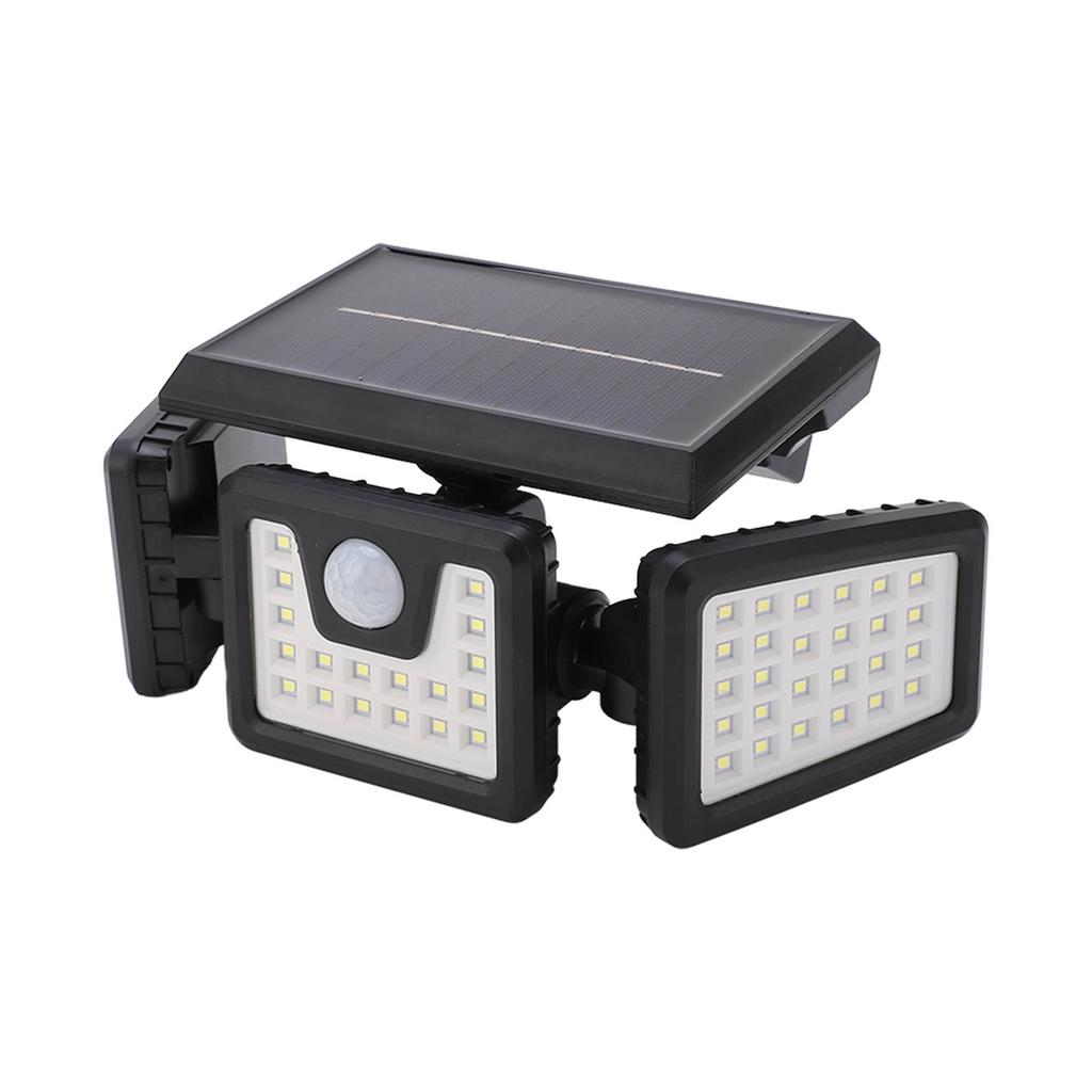 Außen Bewegungsmelderleuchte Solarbetrieben 3 Verstellbare Köpfe IP65 Wasserdicht Weitwinkel Flut