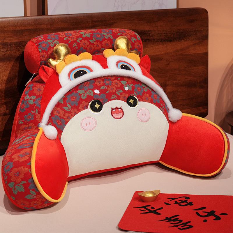 Year of The Snake Pillow Blanket All-in-one Doll Doll National Fashion Lion Awakening Sofa Pillow Quilt Second Use Autumn and Winter Car Cushion