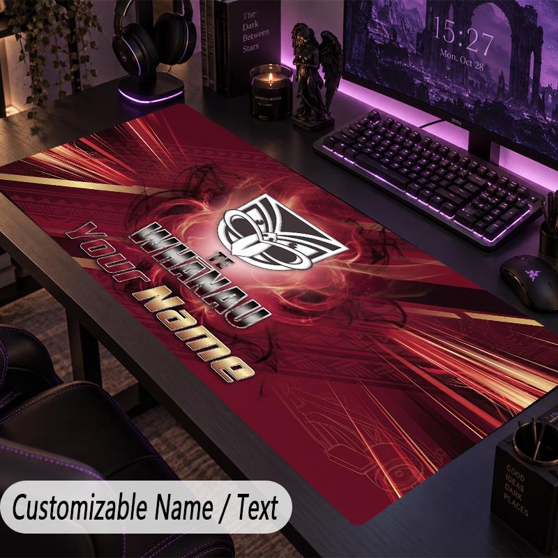 Large Mouse PadWigan Warriors Custom Name Text Personalized Desk Mat Non Slip Gaming Pad