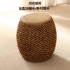 Klassischer runder Rattan-Sitzhocker für Wohnzimmer-Teetisch-Schminkbank-Schlafzimmer-Musizierpraxis-Sitz Guzheng-Klavierhocker