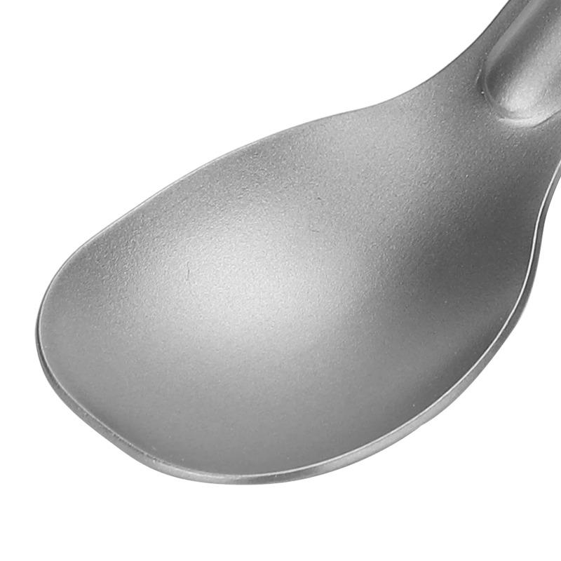 Cuillère de Camping à Long Manche Légère Titane Vaisselle Résistance à la Corrosion Spork/Cuillère Matériel de Camping