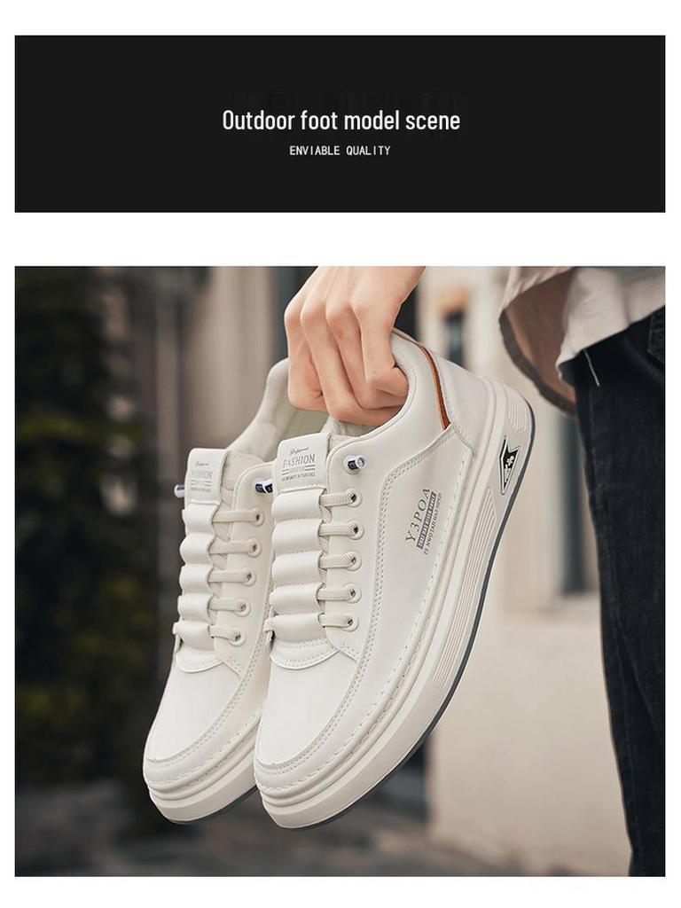 2025 Men's Breathable White Slip-on Sneakers - Versatile, Trendy, Casual Sports Shoes
