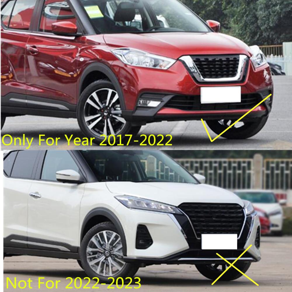 For Nissan Kicks 2017 2018     Car Body Styling Cover Eyebrow ABS Chrome Front Head Light Lamp Trim Frame 2PCs 2017-2022