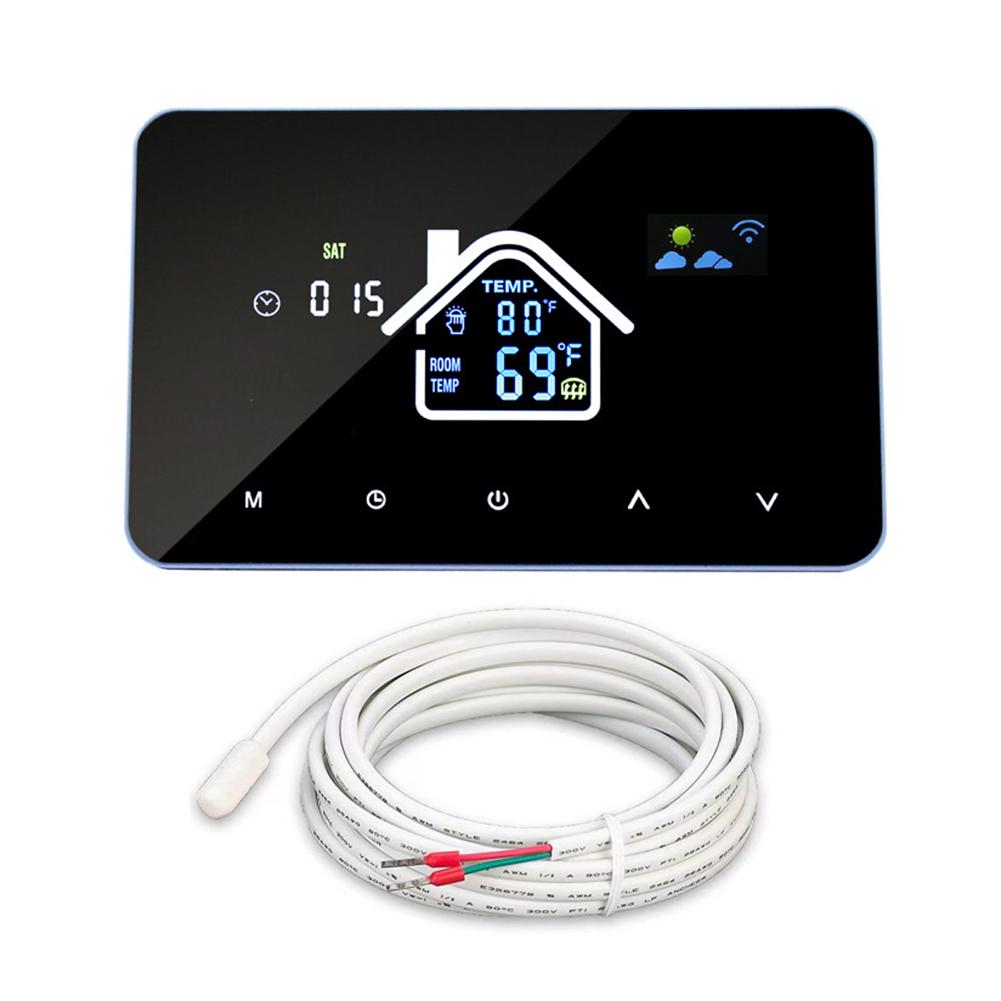 

Smart Temperature Controller with Touch Screen and APP Control for Home Heating Cooling Systems with Celsius Fahrenheit Display