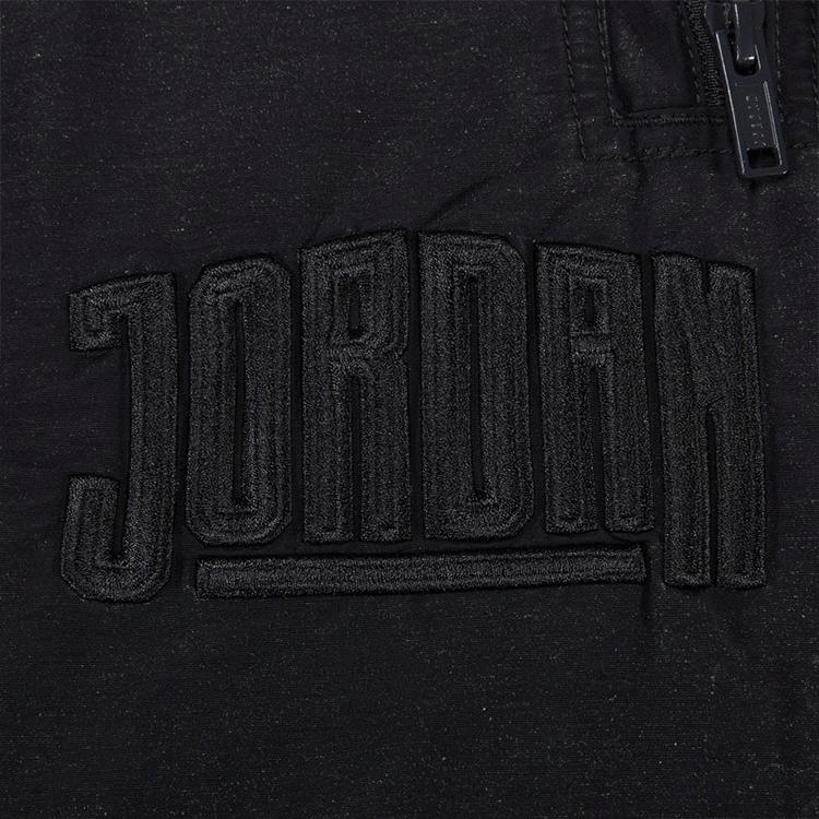 Jordan Logo Pocket Zippered Jogger Pants With Elastic Drawstring Men Bottoms Black DA7242-010