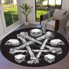 1pc Office Carpet Chair Mats Skulls and Crossbones Tattoo Design Perfect for Decorating Office Chairs, Living Rooms, Or Bedrooms