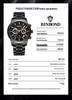BINBOND Men's Waterproof Quartz Sports Watch with Steel Strap and Dual Eye Multifunction.