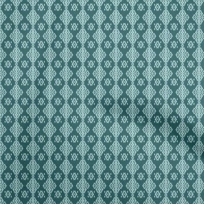 Baumwoll-Flex-Stoff, dunkelblaugrün, geometrisch, für Diy-Kleidung, Quiltstoff, Druckstoff, Meterware, 40 Zoll