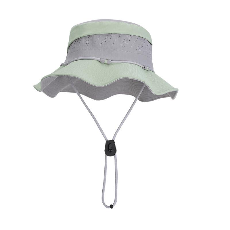 Spring Summer Thin Breathable Sun Hat Foldable Color Matching Big Brim Fisherman Hat Unisex Outdoor Mountaineering Sunscreen Hat светло-зеленый