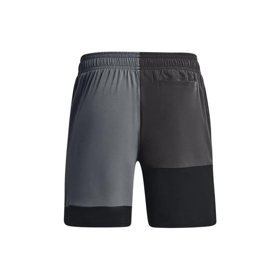 Under Armour Spliced Straight-Leg Sports Casual Shorts Men Bottoms Black 1377306-001