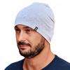 Czapka męska na wiosnę jesień bawełniana wygodna SVR+ beanie jasny szary