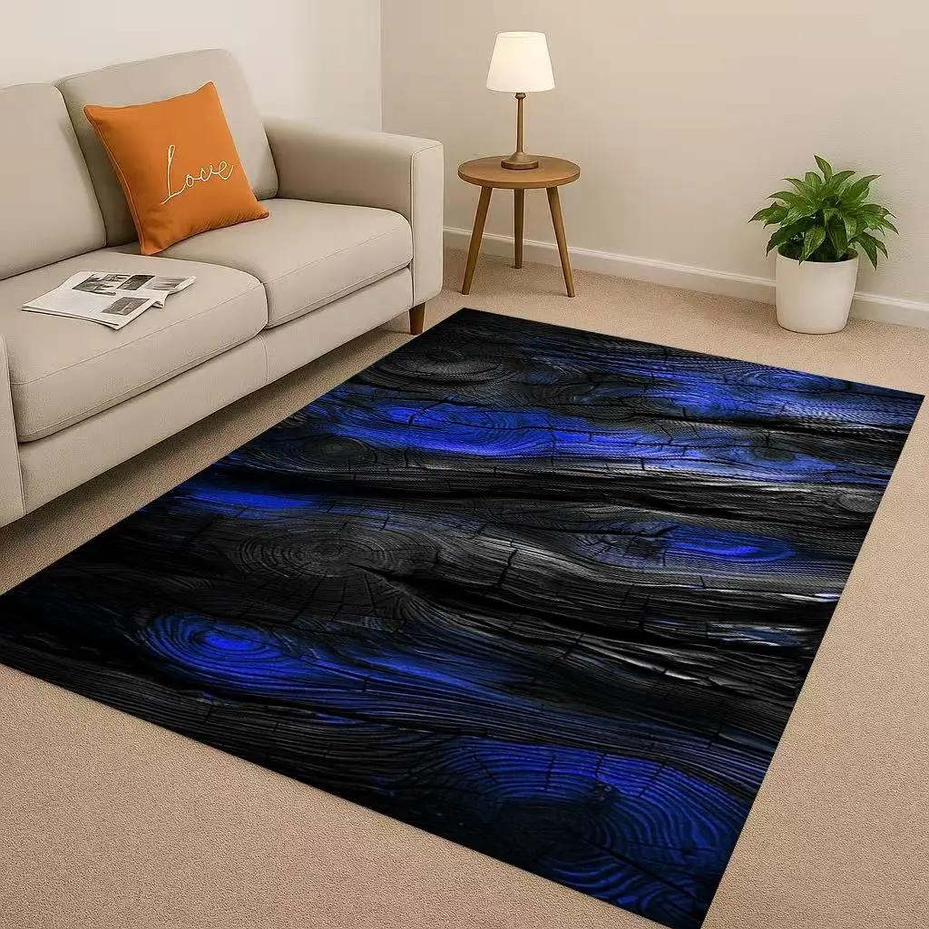 Classic Wood Grain Tree Growth Ring Brown Gray Living Room Non-Slip Area Rug Carpet For Bedroom Playroom Sofa,Home Decor Doormat