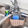 Household Adjustable Button Type Sink Drain Hanging Bag Kitchen Storage Shelf Faucet Sponge Twolayer Drain Hanging Basket