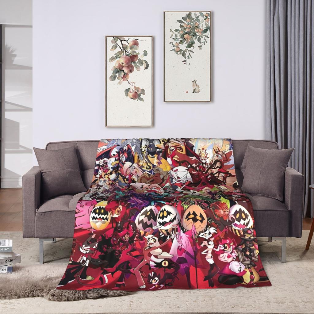 Hazbins Hotels Anime Blankets Quality Soft Warm  Bedding Throws Winter Decorative Living Room Print Bedspread