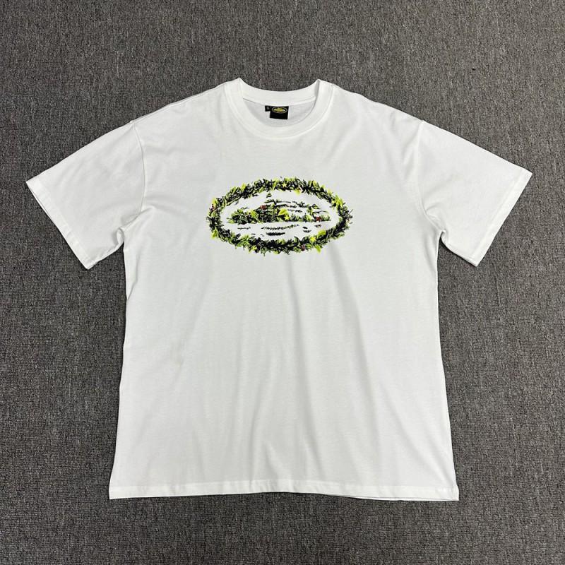 Unisex Streetwear Oversized Cotton Tee With Geometric Print Loose Fit Short Sleeve T-Shirt Men Women