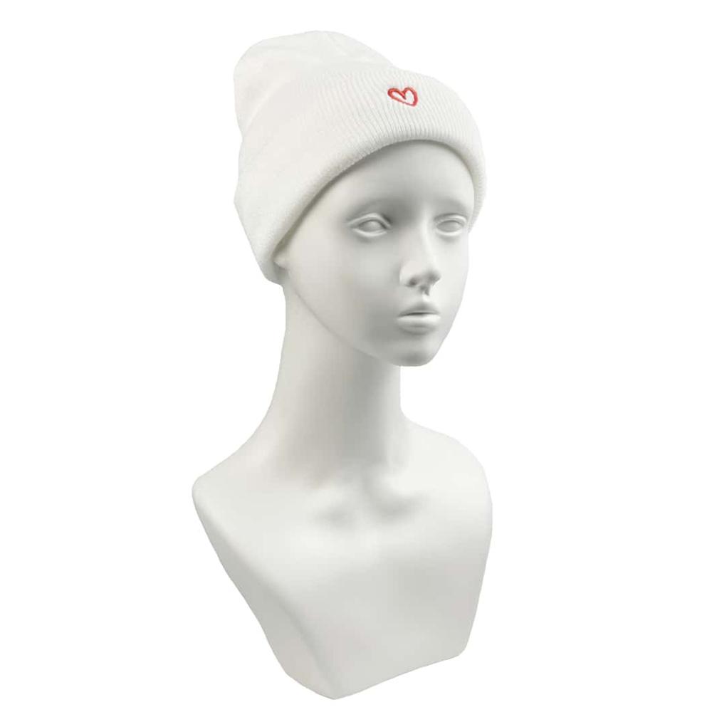 1PC Men's Women's New Designer Little Heart Love Embroidered Knitted Hat Unisex Warm Caps