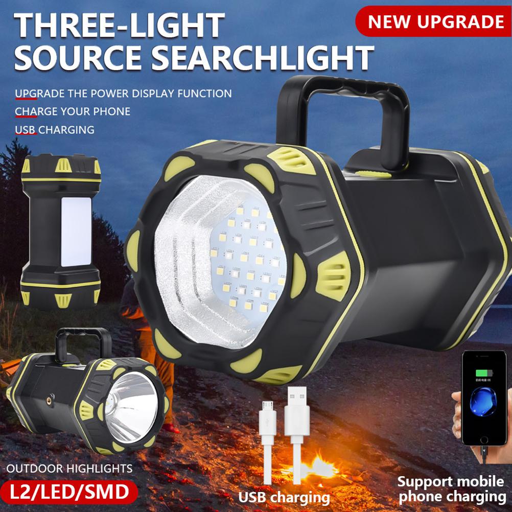 LED Camping Lantern Rechargeable Waterproof Tent Light with 4 Gear Light Adjustment Red Light Power Display for Outdoor