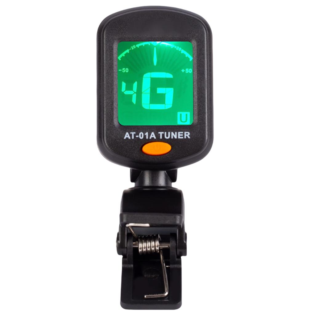 Clip on Guitar Tuner 360 Degree Rotating Digital Electronic Tuner Acoustic Guitar Bass Violin Ukulele Tuner Easy to Use