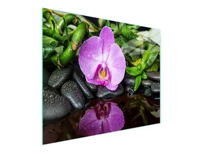 SZKLANA DESKA DO KROJENIA 52x30 ORCHIDEA