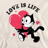 Felix The Cat Unisex Adult Love Is Life Sweatshirt