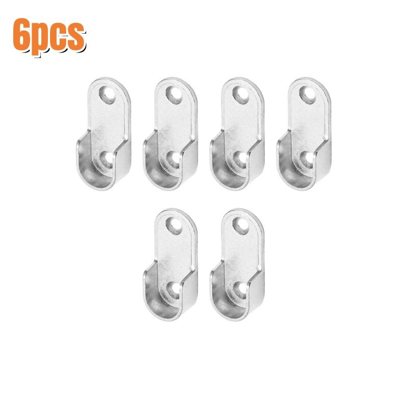 2-10pcs Oval Closet Pole Sockets,Flange Rod Holder,Closet Rod Brackets,Hanging Clothes Rod Holder,Wardrobe Clothes Tube Support