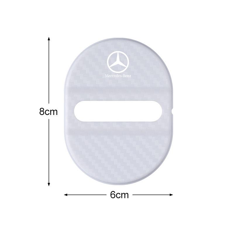 For Mercedes Benz 4PC Car Door Lock Anti Rust Protective Cover Car Door Lock Cover For Mercedes Benz AMG W124 W202 W203 W204 W210 W212 CLK Sticker