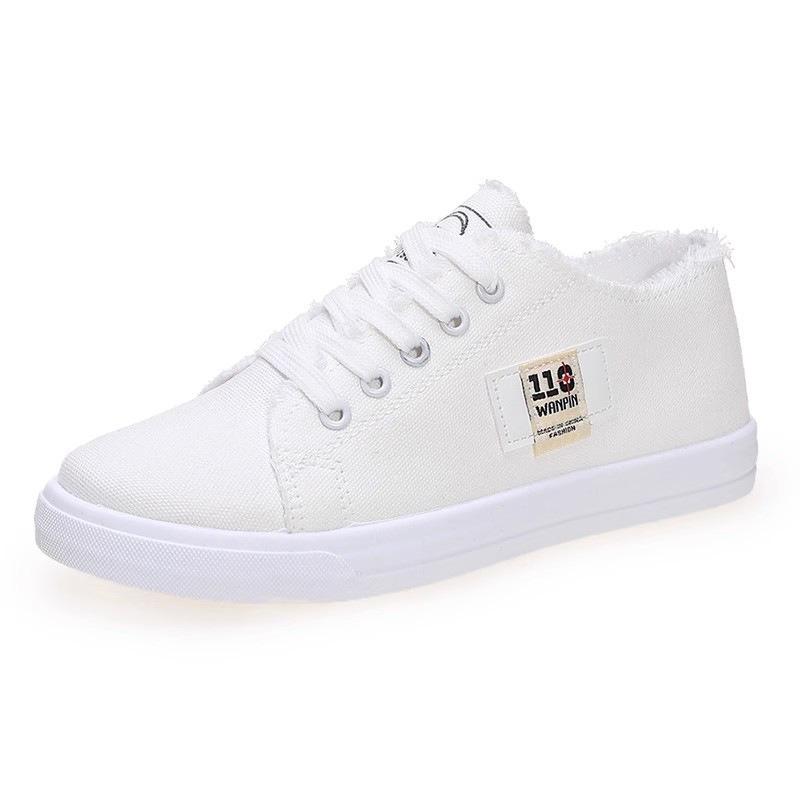 Canvas Shoes, Women's Thick Soled Shoes, Korean Version, Summer Thin, Versatile Single Shoes, Women's Student Board Shoes