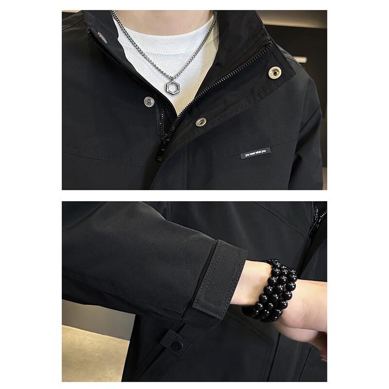 Playboy Men's Casual Stand Collar Windbreaker Jacket