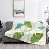 Blanket Ginkgo Leaves 1156 Leaves Nature Ginkgo Pattern Collection Coordinate Green Blue