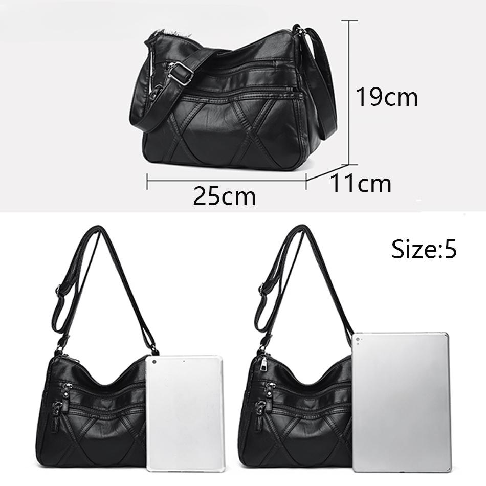 High Quality Women's Soft Leather Shoulder Bags Multi-Layer Pockets Classic Crossbody Bag Luxury Designer Handbags and Purses