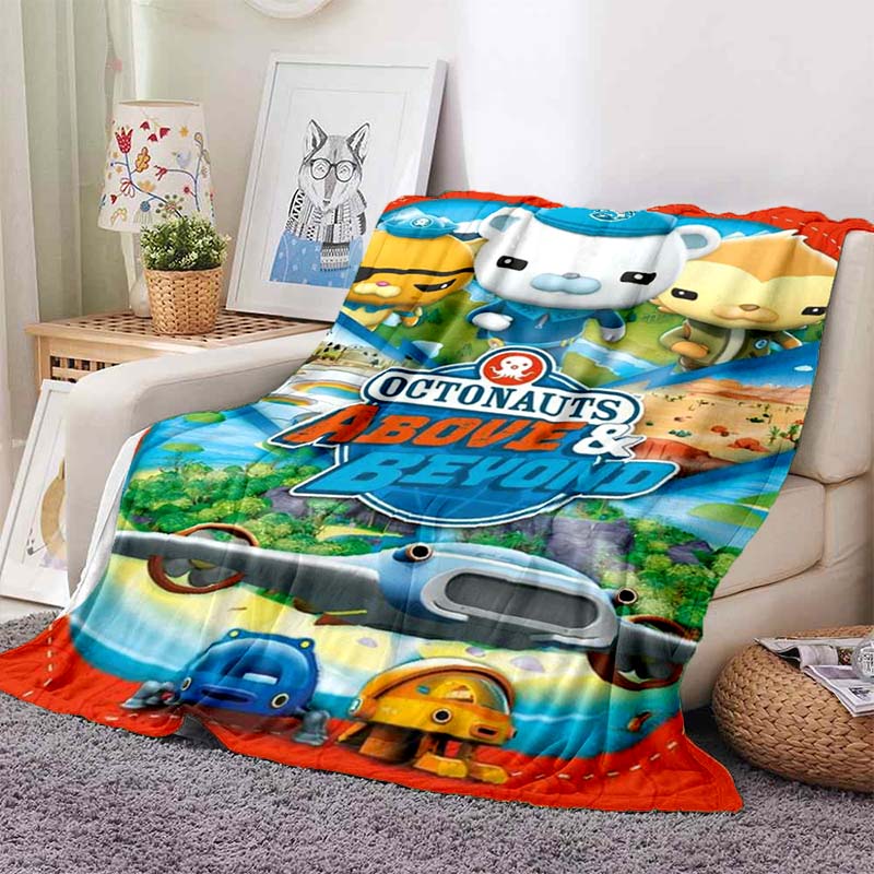 Various styles of Octonauts cartoon cute pattern blankets, 3D printed high-definition sofa blankets, suitable for adults and chi