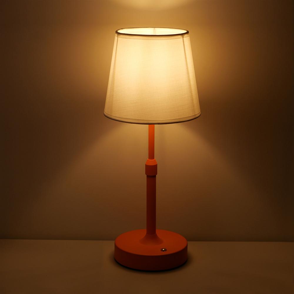 Fabric Desk Lamp Rechargeable Touch Table Light for Restaurant Hotel Room Bedside Decor Lighing