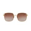 Bottega Veneta Square Sunglasses Gold/Brown Women Eyewear BV1082SK-004
