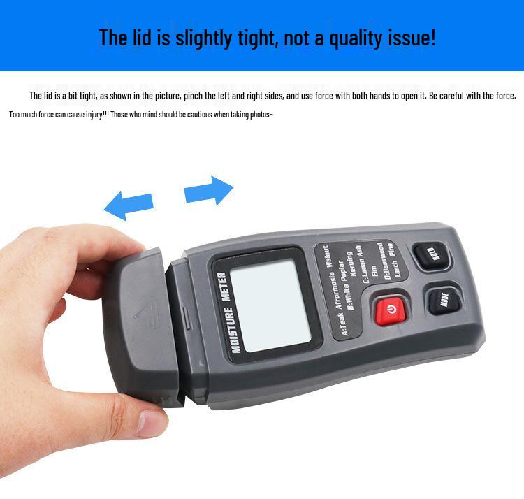 Wood Moisture Tester Meter for Flooring, Cardboard & Hygrometer Dampness Measurement