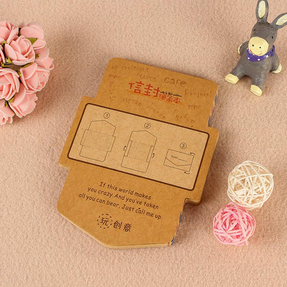 Creative Kraft Paper School Office Supply Writing Pads Envelope Memo Pad Notepad