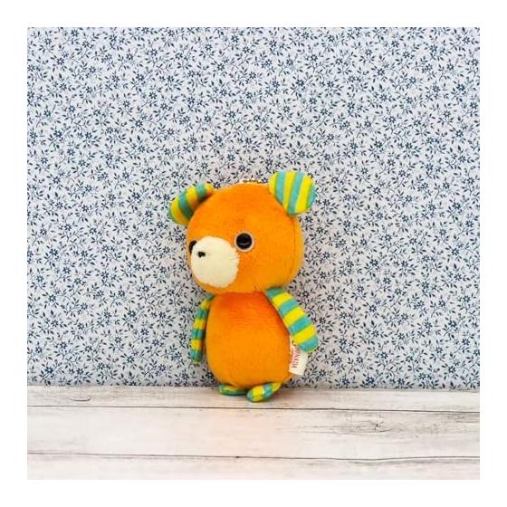 Shinada Drop Plush Bear Keychain (Orange)