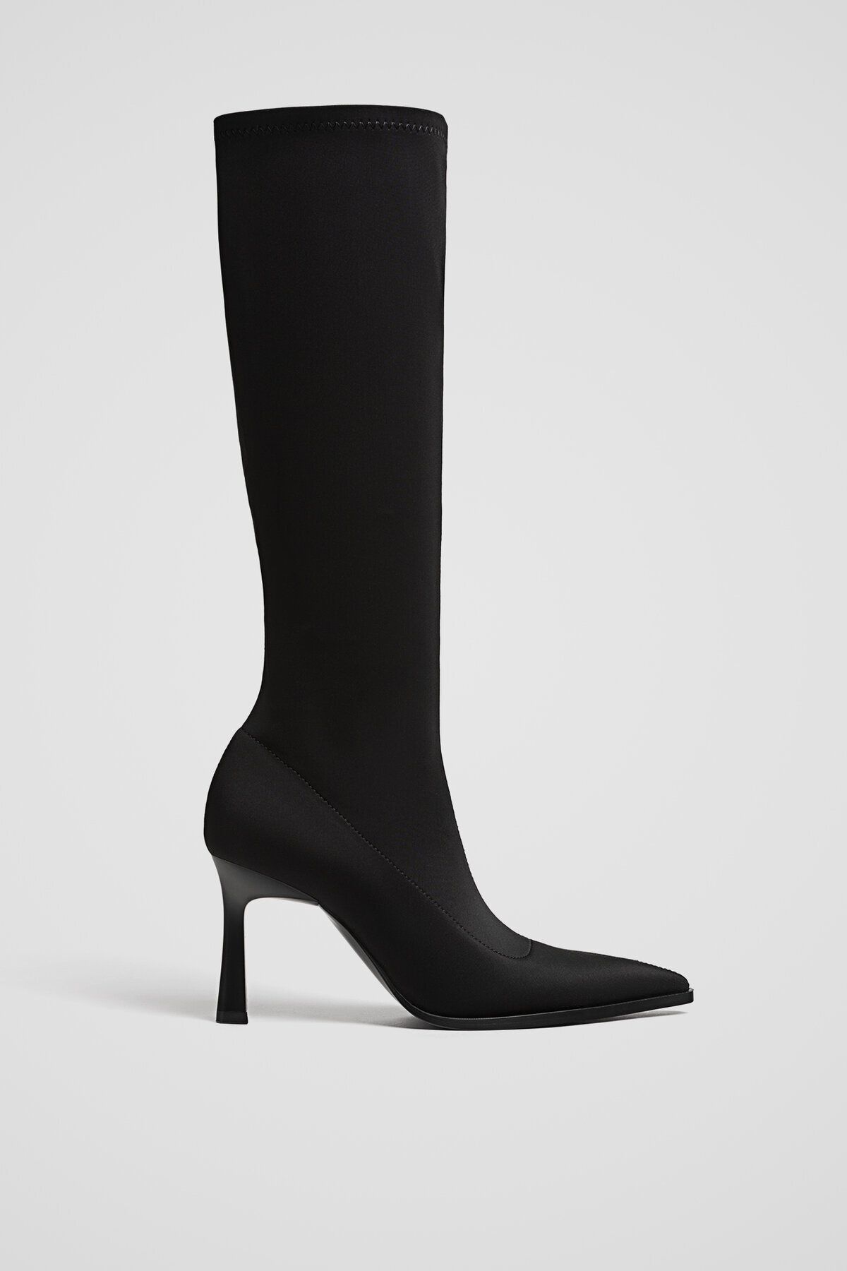 

Women Modern Stylish Fashion Boots Black Stretch High Heel Long Boots 36