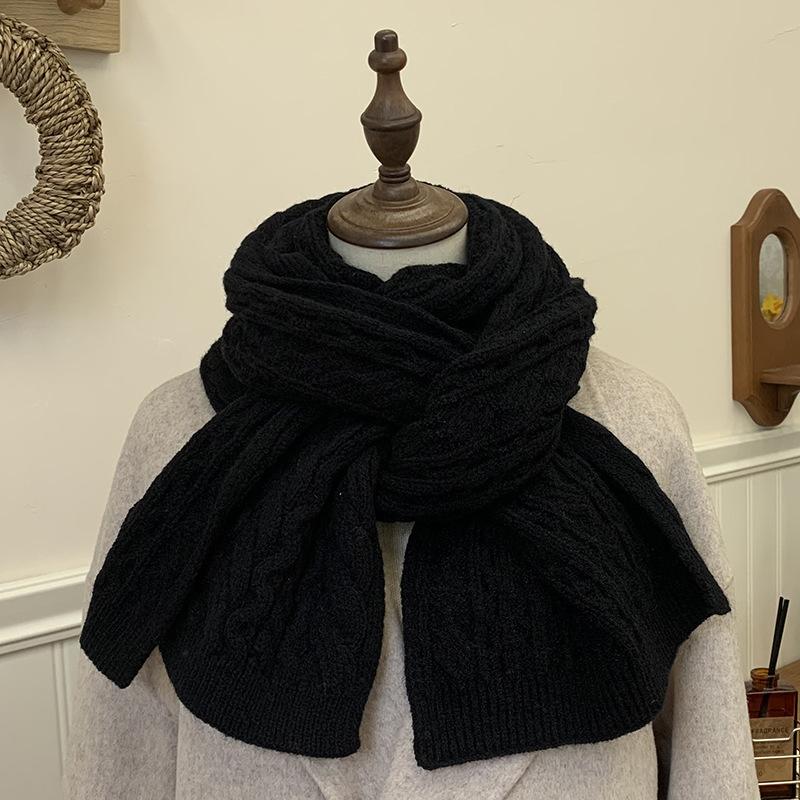 Japanese Retro Christmas and New Year Red Scarf for Women in Winter Thickened Korean Style Warm High End Birthday Gift Scarf