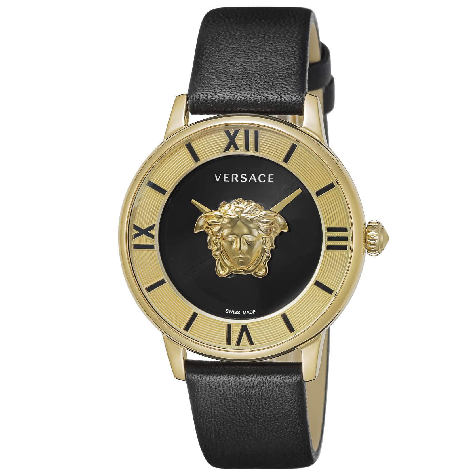 

Watch LA MEDUSA La Medusa Gold Dial Stainless Steel Sapphire Glass Quartz 43MM Swiss Watch VE2R00122 Black [Versace] Women s [Item]