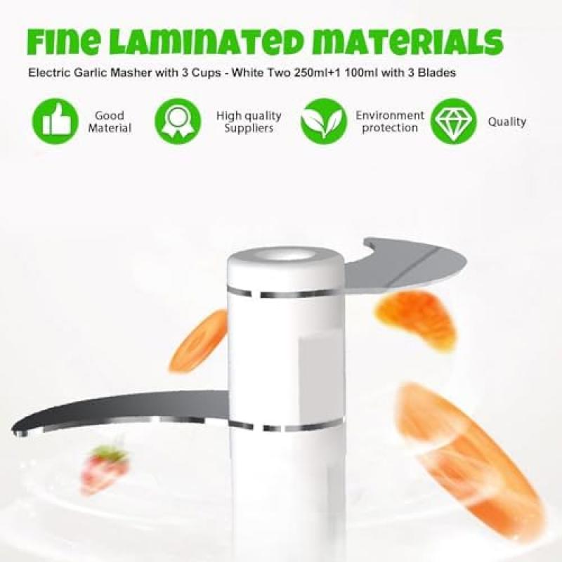 USB Rechargeable Electric Food Chopper, 250ml Mini Vegetable Cutter for Onions, Garlic, Meat, Multifunctional Kitchen Chopper Processor