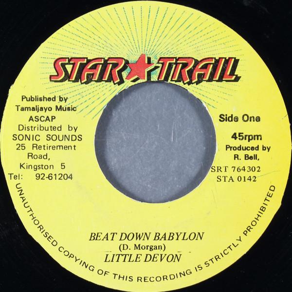 

7inch Record LITTLE DEVON Beat Down Babylon STA0142 Star Trail Jamaica Reggae Ska Dub Used