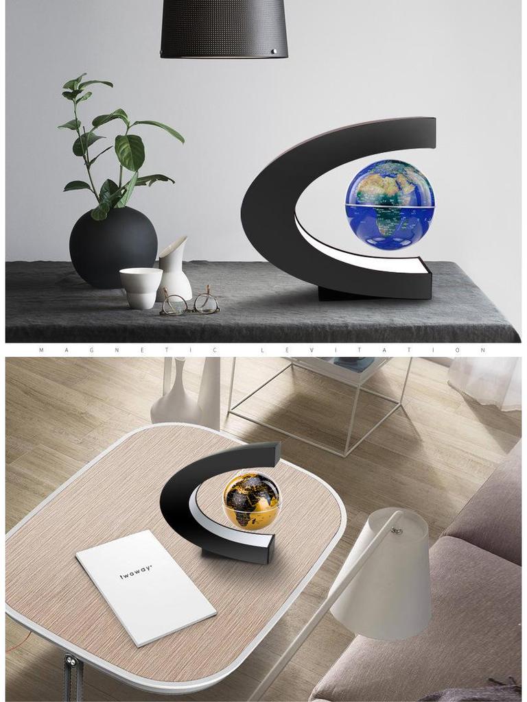 High-End Magnetic Levitation Globe: Creative Black Technology Home Décor and Unique Birthday Gift