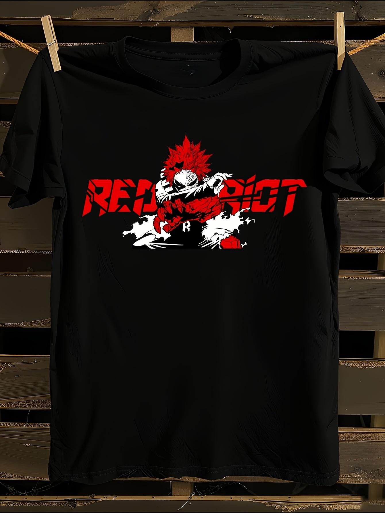 Eijiro Red Riot Kirishima Anime Graphic T-shirt XL