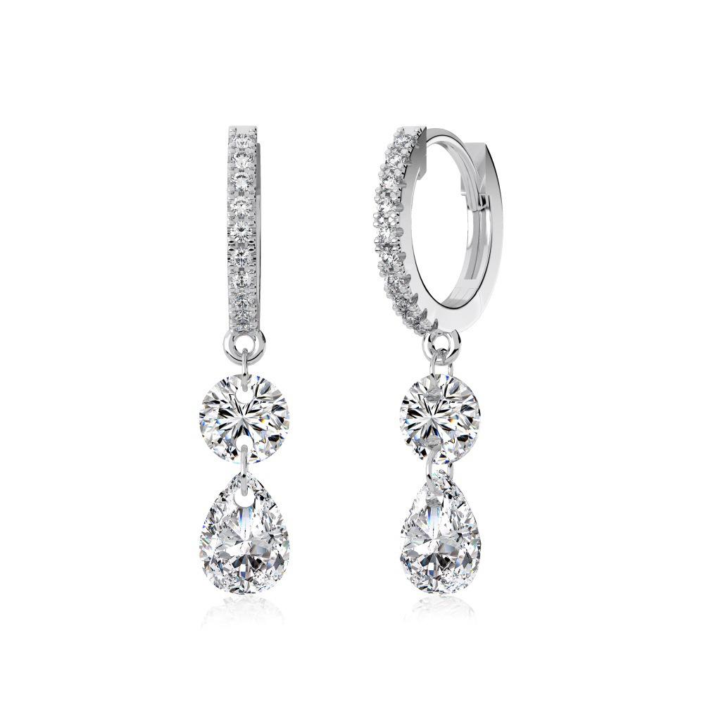 Japanische & Koreanische S925 Sterling Silber Geometrische Zirkon Ohrstecker für Damen - Elegantes, Vielseitiges, Leichter Luxus Modeaccessoire