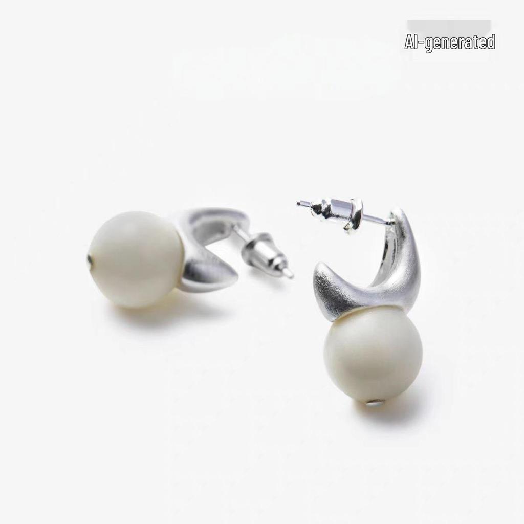 Elegant South Red Agate Stud Earrings: Classic, Versatile, High-End, Unique Design for Women