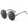 Vintage Round Oversized Sunglasses for Women Brand Designer Gradient Shades Metal Frame Lady Sun Glasses Lentes  Mujer