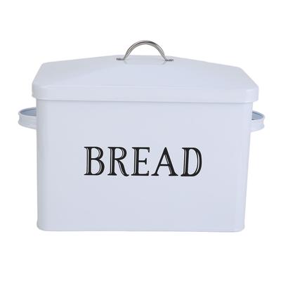 Boîte à pain en métal avec poignée multifonctionnelle, excellente boîte de rangement de pain rétro en fer scellé pour