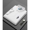 STORN Luxe Borduur Heren Poloshirt Zomer Dun Ademend 100% Katoen Zwart Marineblauw Kraag Korte Mouwen Tops Merk Kleding